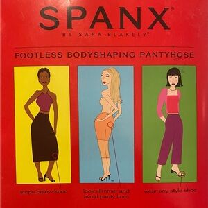 Spanx Footless Bodyshaping Pantyhose. Size C. Black. NWT.